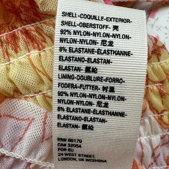 Free People Top Women Extra Small Yellow Floral Boho Beach Festival Whimsy Fairy - Picture 9 of 14